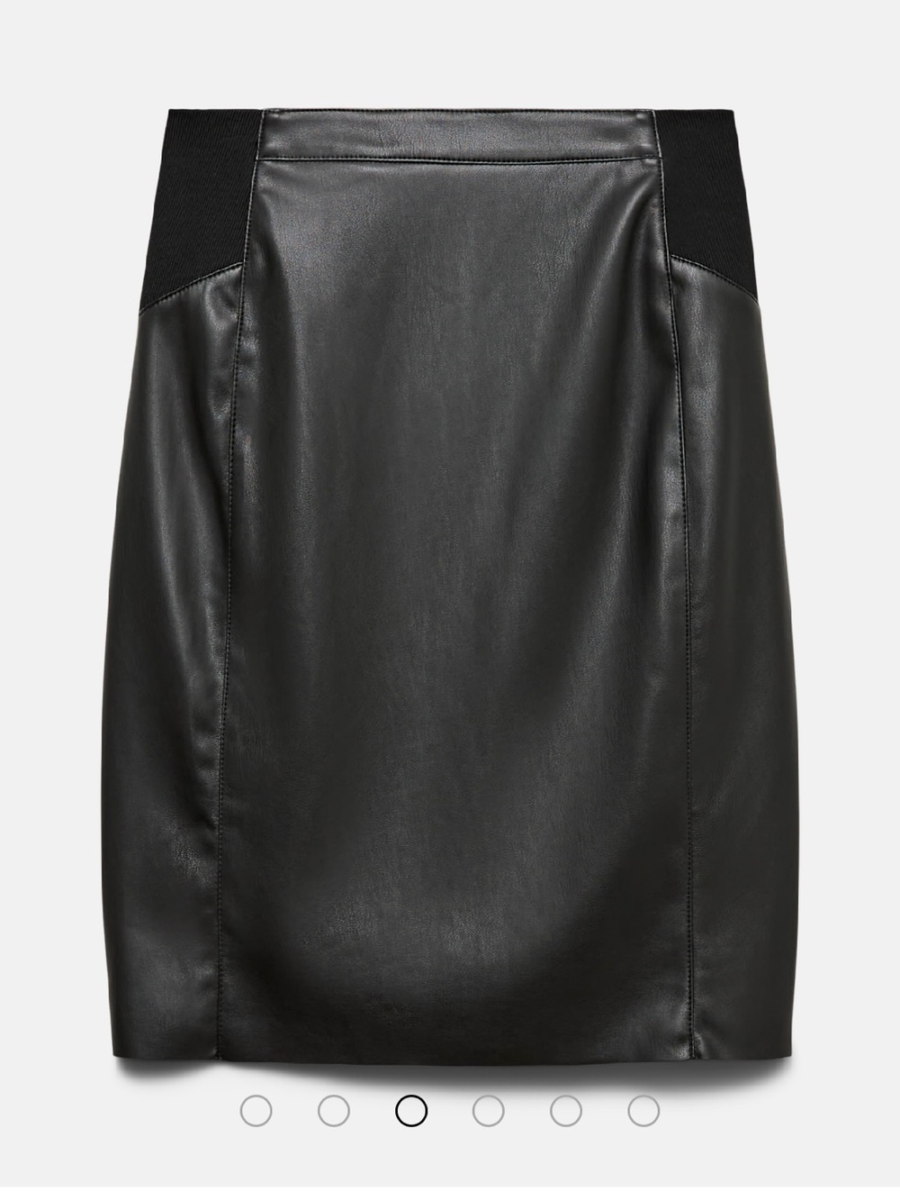 Vera Moda size 14 Butter Black Faux-Leather Pencil Skirt